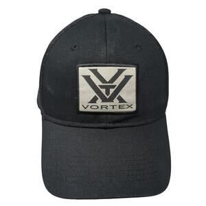 Vortex Logo Patch Snapback Mesh Back Trucker Hat Black One Size Outdoor